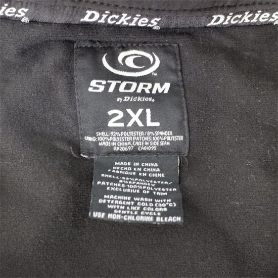 STORM by Dickies ディッキーズ ジップアップ ソフトシェルベスト