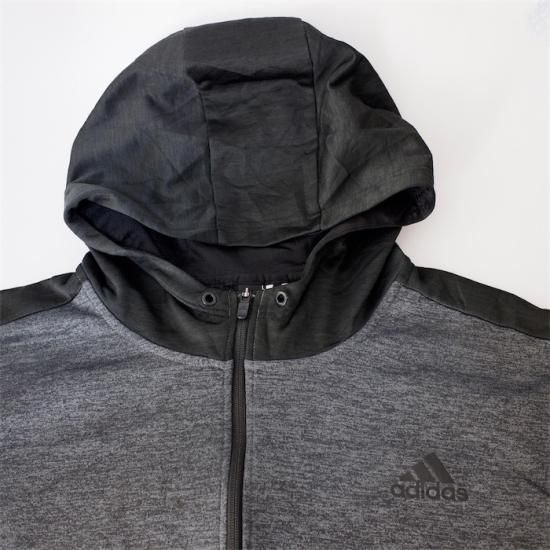 adidas ポリエステルジップアップパーカー メンズUS-2XL JP-6XO