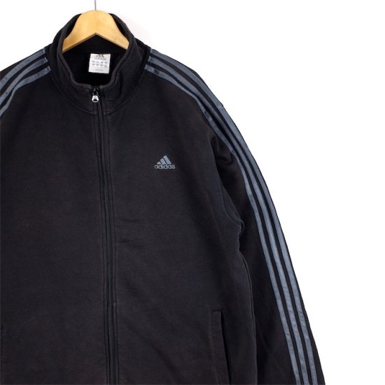 adidas ジップアップスタンドカラースウェット メンズUS-2XL JP-6XO