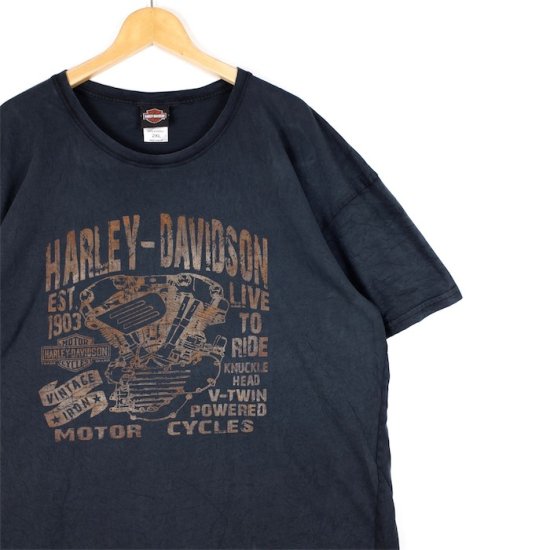 【希少】  ハーレーダビッドソン 両面プリント tシャツ 黒 2XL
