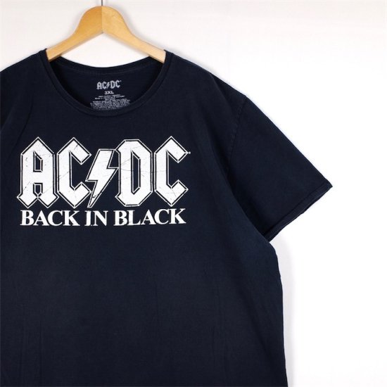 AC/DC オフィシャル 半袖プリントTシャツ メンズUS-3XLサイズ BACK IN
