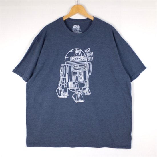 STAR WARS スターウォーズ 半袖プリントTシャツ メンズUS-2XLサイズ 杢ネイビー R2-D2 t-2403n -  大きいサイズのアメリカ古着専門店 Canopus(カノープス)