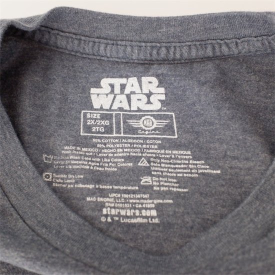 STAR WARS スターウォーズ 半袖プリントTシャツ メンズUS-2XLサイズ 杢ネイビー R2-D2 t-2403n -  大きいサイズのアメリカ古着専門店 Canopus(カノープス)