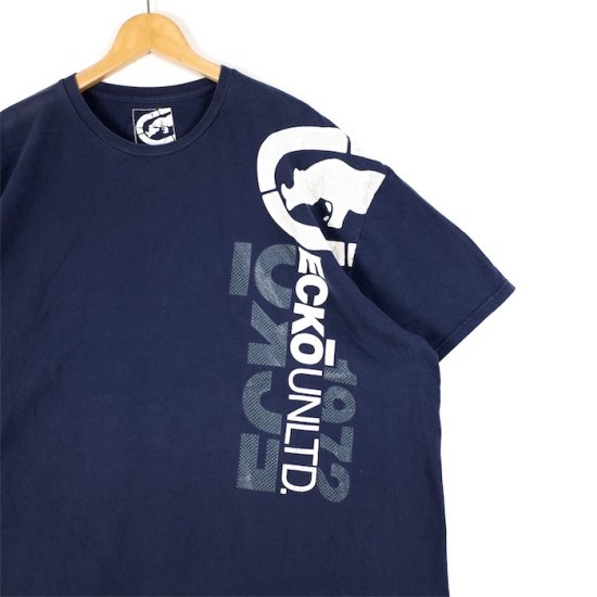 ECKO UNLTD エコーアンリミテッド クルーネック半袖プリントTシャツ メンズUS-3XLサイズ ネイビー t-2441n -  大きいサイズのアメリカ古着専門店 Canopus(カノープス)