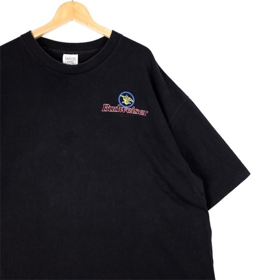 90's USA製 WILD OATS 半袖プリントTシャツ メンズUS-3XLサイズ バドワイザー 3フロッグ ブラック t-2510n -  大きいサイズのアメリカ古着専門店 Canopus(カノープス)