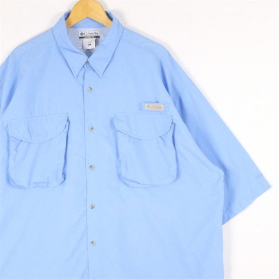 古着 大きいサイズ コロンビア PFG 半袖フィッシングシャツ メンズUS