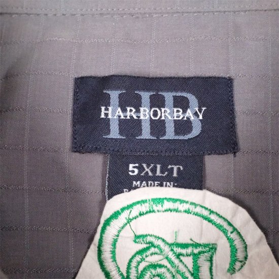 古着 超大きいサイズ HARBOR BAY 100%ポリエステル 半袖ボックスシャツ