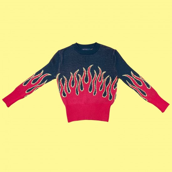 <img class='new_mark_img1' src='https://img.shop-pro.jp/img/new/icons52.gif' style='border:none;display:inline;margin:0px;padding:0px;width:auto;' />Psycho Apparel Girls on Fire Sweater in Black