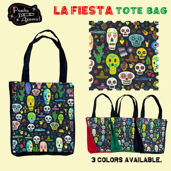 Psycho Apparel La Fiesta Tote Bag
