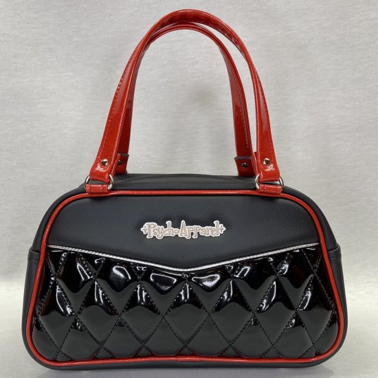 Psycho Apparel Kustom Bag Hand bag type Diamond Series in Black N Red �