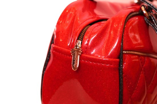 Psycho Apparel Kustom Bag Shoulder Type La Fiesta Series in Glitter Red