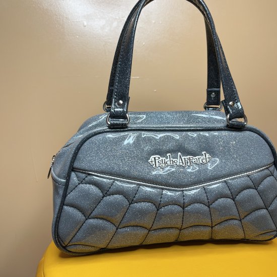Psycho Apparel Kustom Bag Hand Bag Type Cobweb Series in Silver