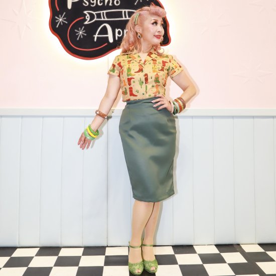 Psycho Apparel  You Rock!  Skirt in Green
