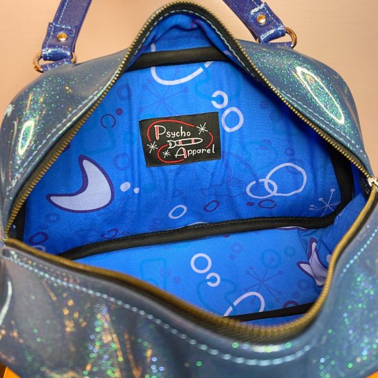 Psycho Apparel Kustom Bag Hand bag type Diamond Series in Glitter Blue