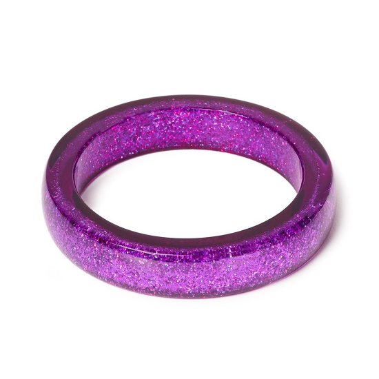 Splendette Purple Glitter Bangle