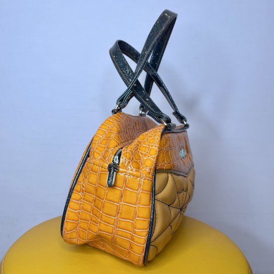 Psycho Apparel Kustom Bag Hand bag type Crocodile Series in Spider Orange