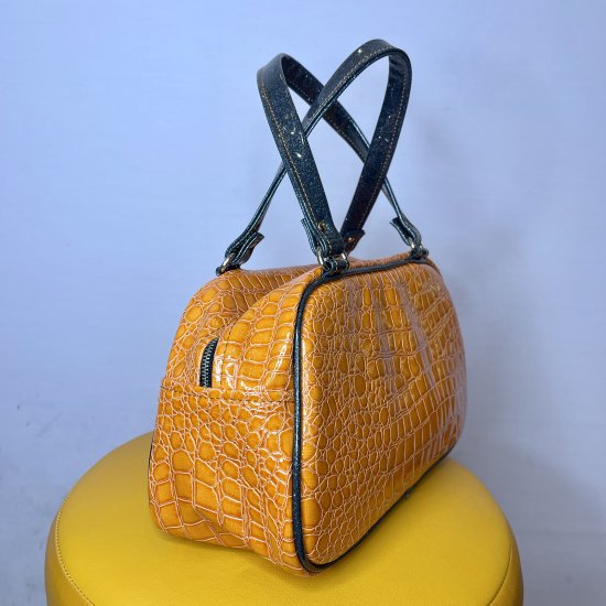 Psycho Apparel Kustom Bag Hand bag type Crocodile Series in Spider Orange