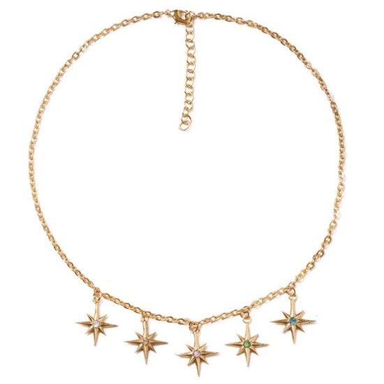 Splendette Gems Starburst Necklace Gold