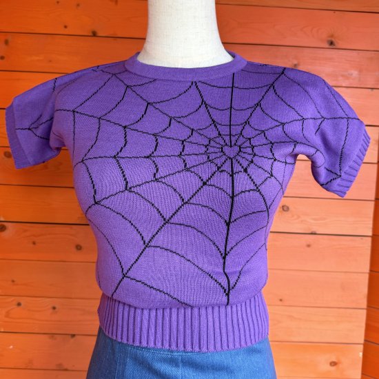 Psycho Apparel The Spiderweb Sweater in Purple