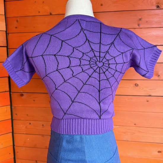 Psycho Apparel The Spiderweb Sweater in Purple