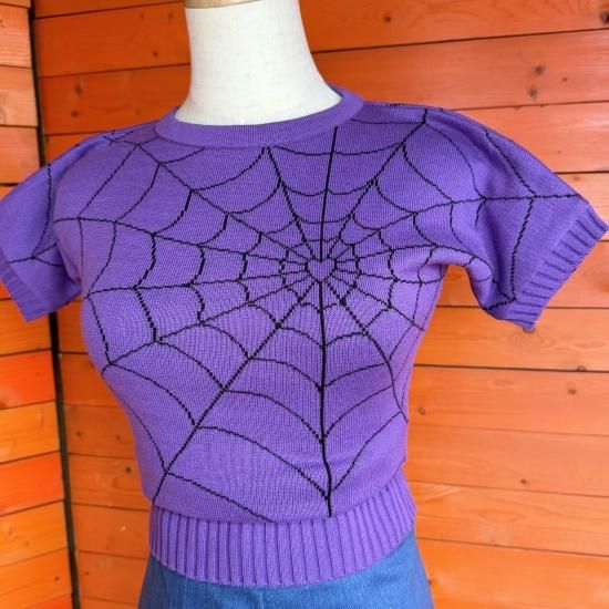 Psycho Apparel The Spiderweb Sweater in Purple