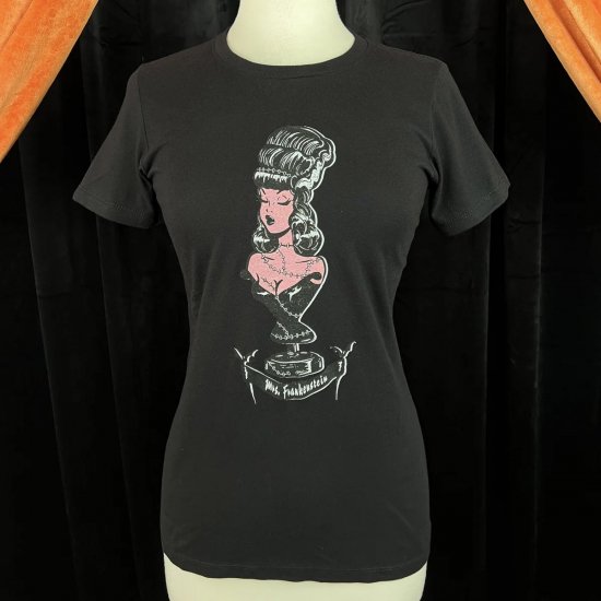 Mischief Made MRS. FRANKENSTEIN FITTED TEE IN BLACK - Psycho Apparel Web  Store