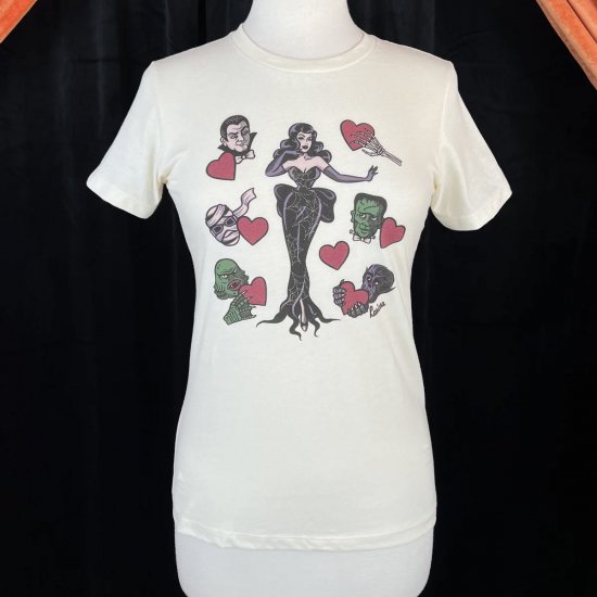 Mischief Made GHOUL'S BEST FRIEND FITTED TEE IN IVORY