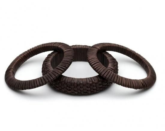 Splendette Dark Woven Bangles Set of 3