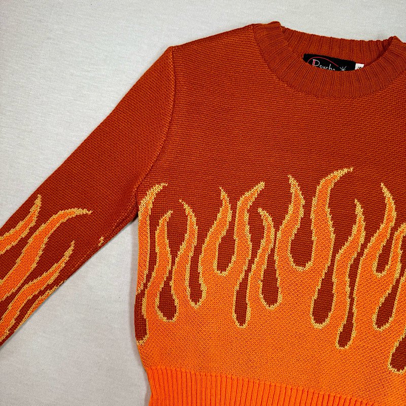 <img class='new_mark_img1' src='https://img.shop-pro.jp/img/new/icons15.gif' style='border:none;display:inline;margin:0px;padding:0px;width:auto;' />Psycho Apparel Girls on Fire Sweater in Root Beer