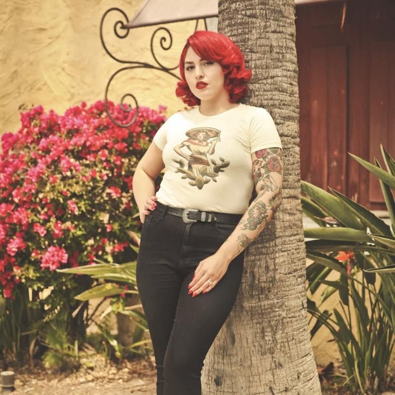 Mischief Made  LA RANCHERA FITTED TEE IN IVORY