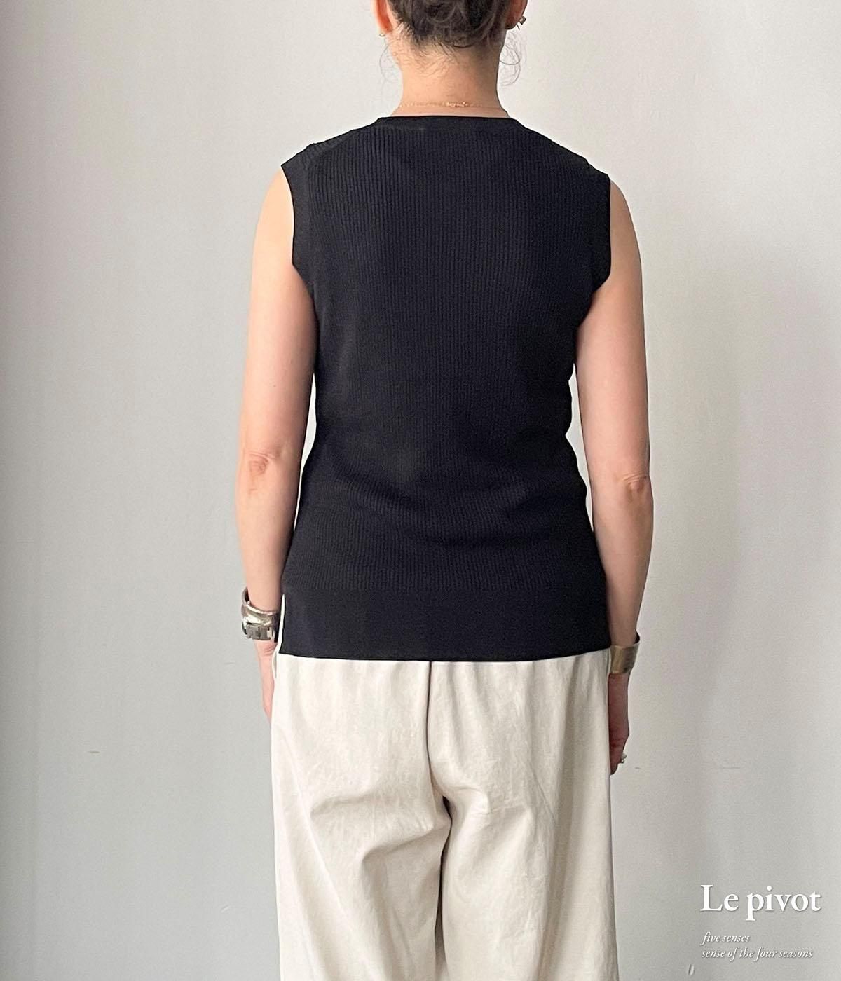 ルピボット　Lepivot ノースリーブニット　M 楽天市場】【40％OFF】Le pivot ルピボット 4800 リブニット
