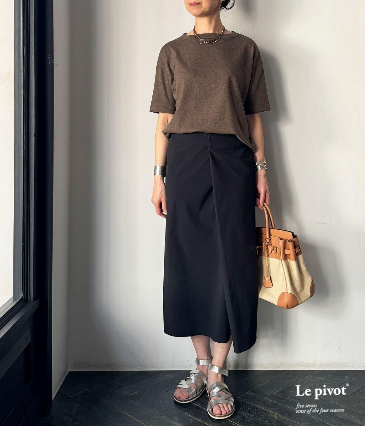 4221] Le pivot ル・ピボット オーガニック天竺ボートT 【SALE】