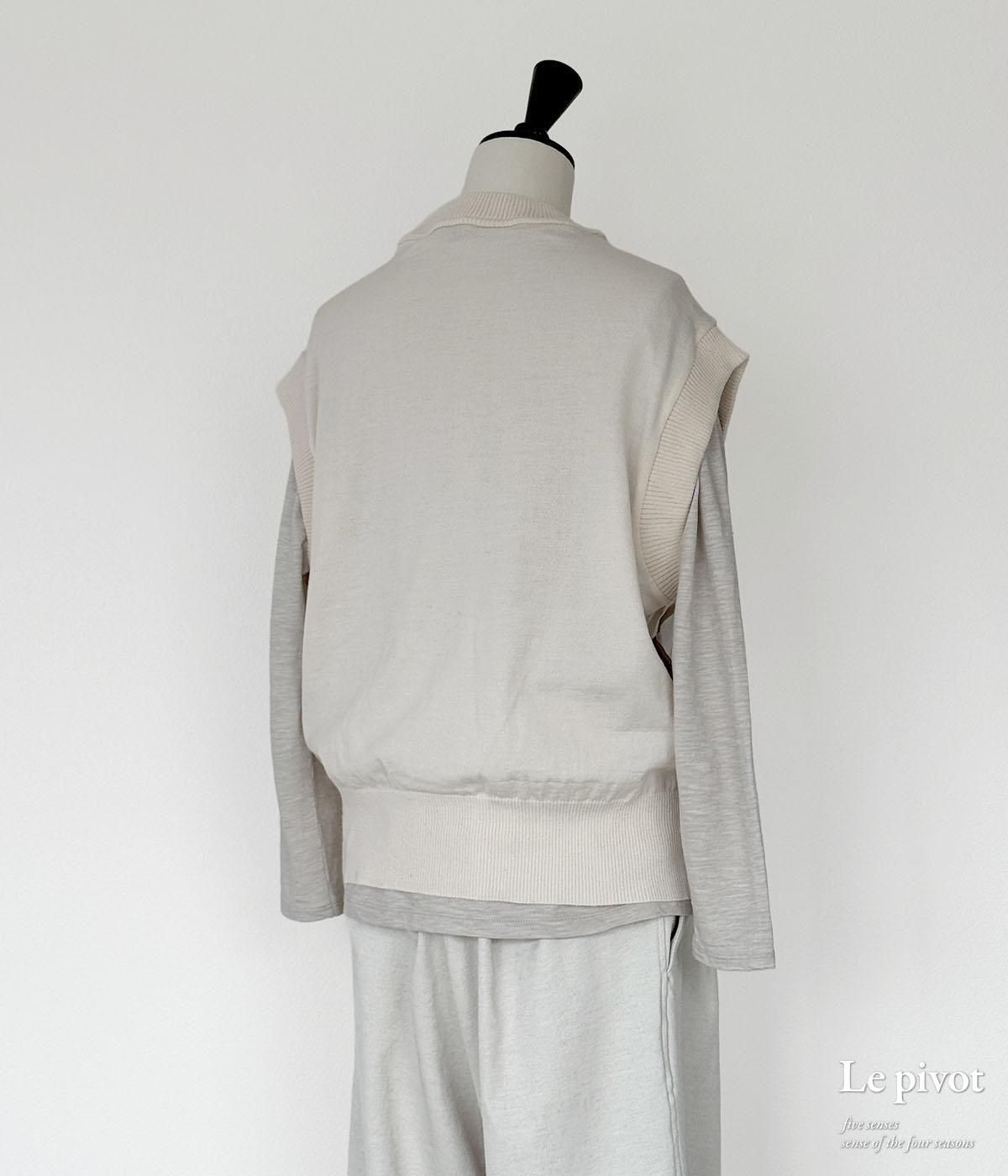 5838] Le pivot ル・ピボット Vネックベスト