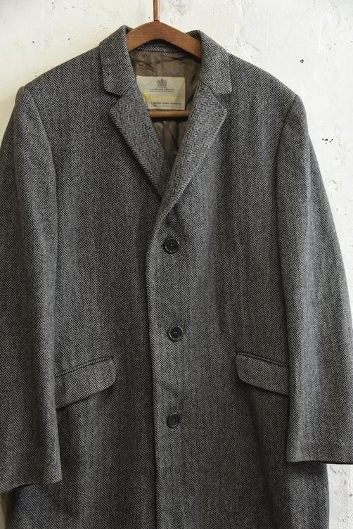 美品✨ Aquascutum ヘリンボーン ウール　チェスターコート ウール Aquascutum ヘリンボーンウール コート | 1980年代 - 山形、仙台の