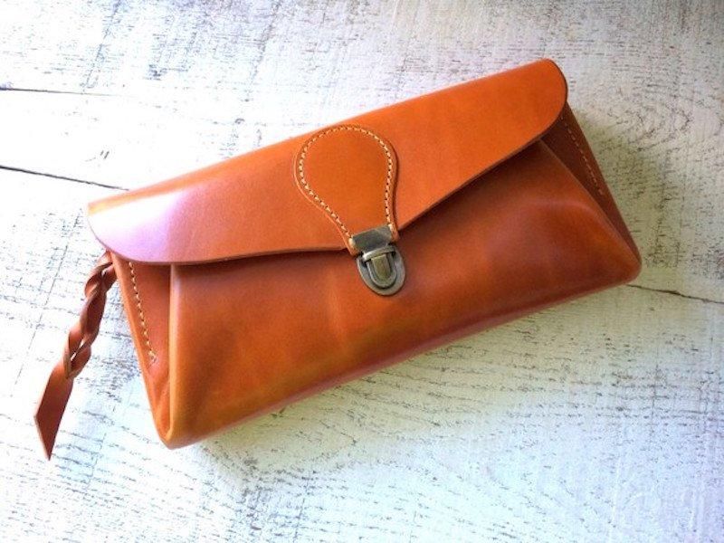 栃木レザー*長財布 「series-envelope」飴色牛ヌメ革 栃木レザー*長財布 「series-envelope」飴色牛ヌメ革