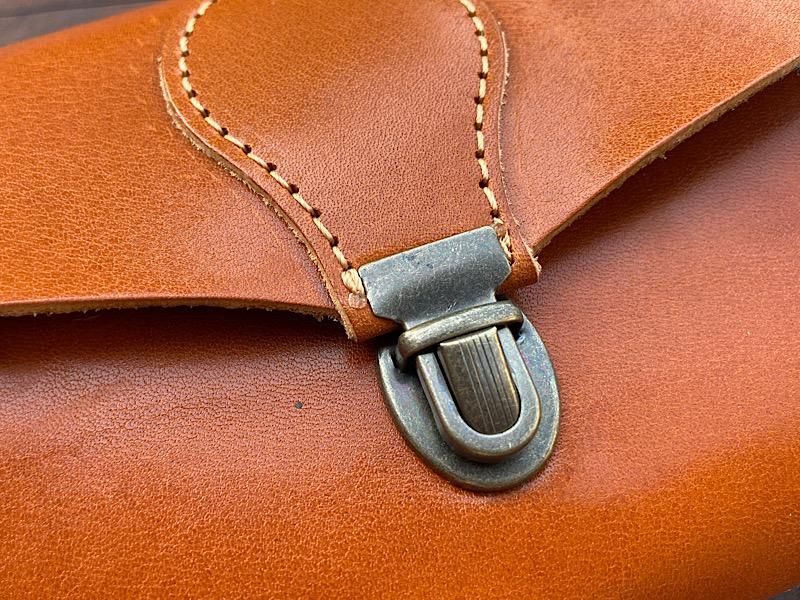 栃木レザー＊長財布 「series-envelope」飴色牛ヌメ革