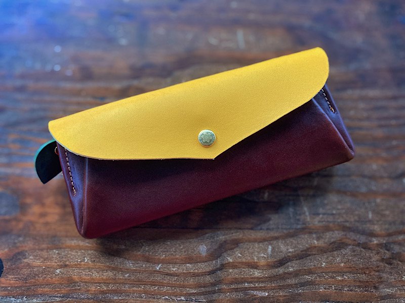 封筒型の長財布『envelope』 - handmade order leathers KALEIDOSCOPE