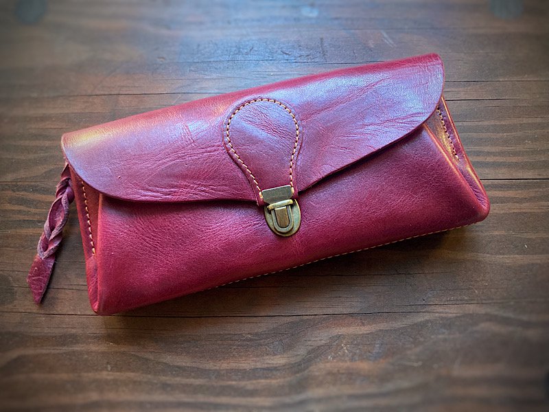 封筒型の長財布『envelope』 - handmade order leathers KALEIDOSCOPE