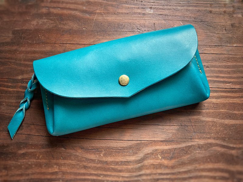 封筒型の長財布『envelope』 - handmade order leathers KALEIDOSCOPE