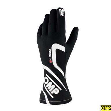 ファーストS(First S)　ブラック【FIA公認】2020　レーシンググローブ(RacingGloves)-　OMP　オーエムピー　通販専門店　 || レーシングスーツ・グローブ・シューズ・シート