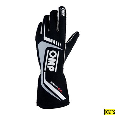 ファーストエボ(First Evo) ブラック/グレー/ホワイト 【FIA公認】2020 レーシンググローブ(RacingGloves)- OMP  オーエムピー 通販専門店 || レーシングスーツ・グローブ・シューズ・シート