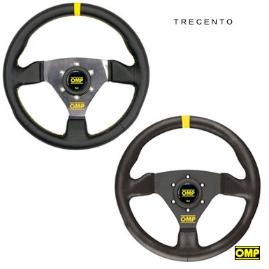 ＯＭＰステアリング(OMP Steering)　トレチェント(TRECENTO) ブラックスエード/ブラックスポーク　300mm　- OMP　 オーエムピー　通販専門店　|| レーシングスーツ・グローブ・シューズ・シート