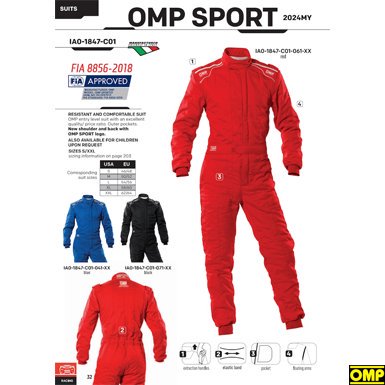 スポーツ(Sport) ブラック 【FIA公認】 - OMP オーエムピー 通販専門店 || レーシングスーツ・グローブ・シューズ・シート