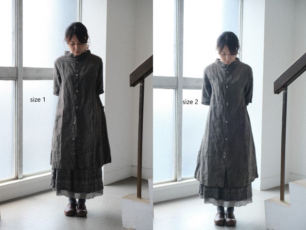 Repos de midi】×【宝島染工】別注 2wayワンピース SmokeBrown