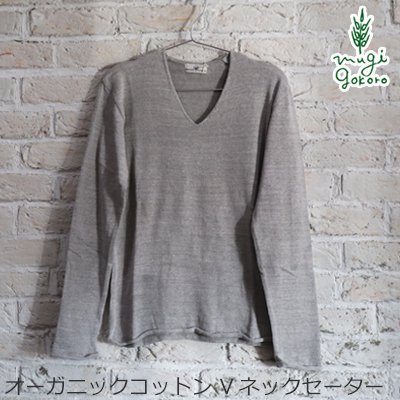 ORGANIC GARDEN】オーガニックコットン１００％ Ｖネックセーター