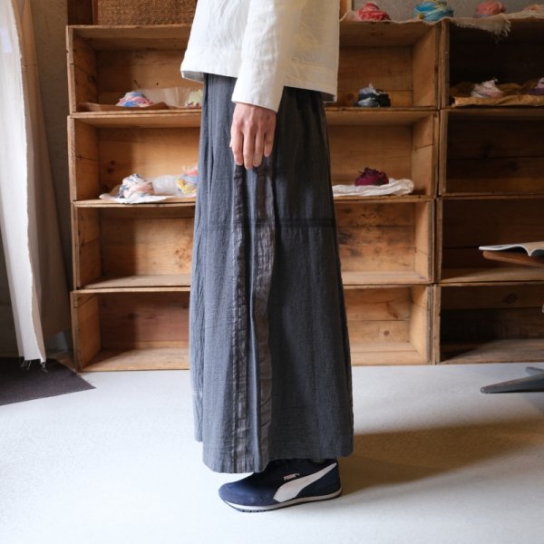 tamaki niime】コットンワイドパンツロング(Only one wide pants long)WPL