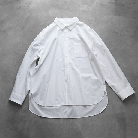 【HUIS.】011 オーガニックコットンビッグシャツ（白）【ユニセックス】