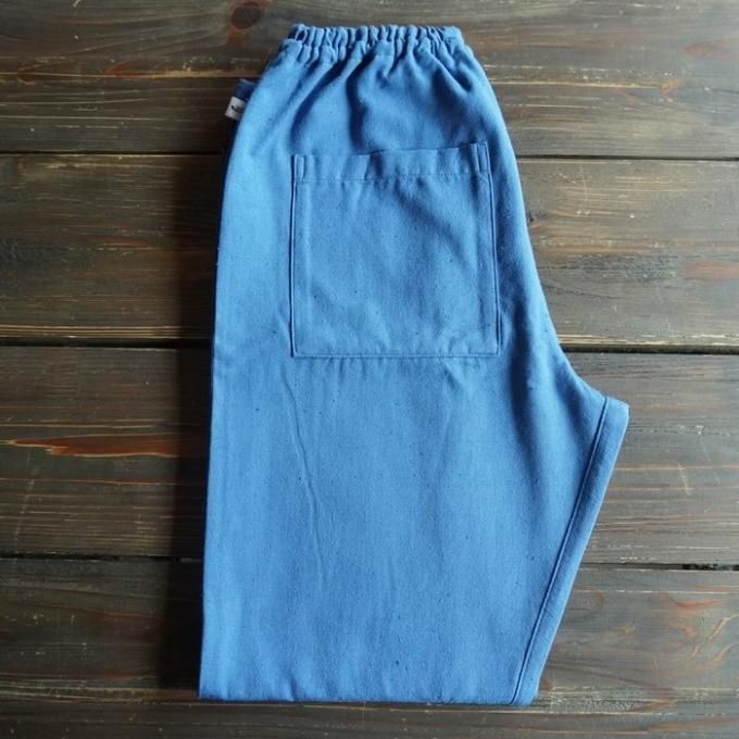 ★美品★うなぎの寝床★もんぺ　よつめ染布舎 Lsize高島ちぢみ手捺染　祈りの葉 MONPE よつめデザイン 花布 / 高島ちぢみ 手捺染 | 商品一覧