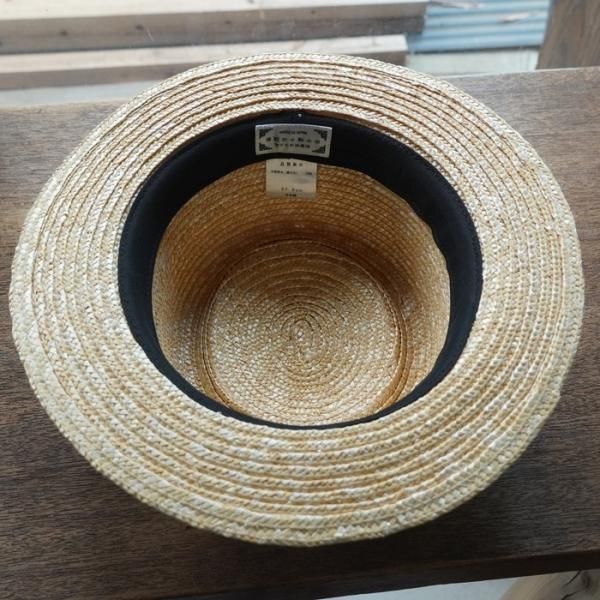 春日部市伝統工芸品 田中帽子店麦わら帽子カリマ 頭囲57.5cm UK