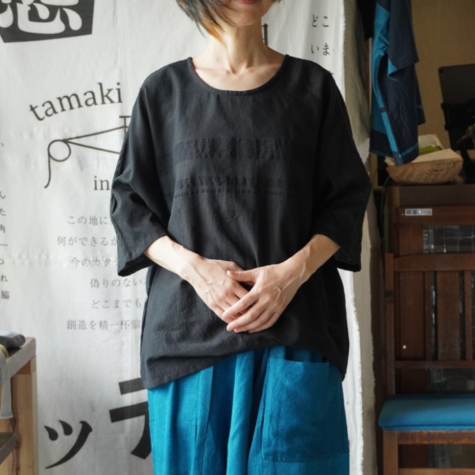 【tamaki niime】コットン fuwa-T half sleeves 0 (テッパン)